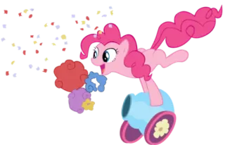 🎉 Pinkie Pie My Little Pony My Little Pony, Pinkie Pie, dessin animé, poney, animation telegram sticker