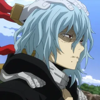 😠 Tomura Shigaraki My Hero Academia アニメ, ヴィラン, 死柄木, 弔, 青髪 telegram sticker