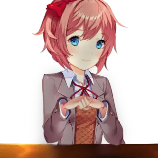 🙂 Sayori Doki Doki Literature Club! Anime, Personaggio, Carino, Ragazza, Sayori, DokiDoki telegram sticker