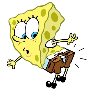 🌰 Spongebob Squarepants Bob Esponja, Desenho animado, Nickelodeon, Calça Quadrada, Animação, Engraçado, Personagem whatsapp sticker