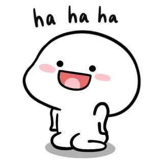 😄 ha ha ha cartoon, cute, laughing, happy telegram sticker