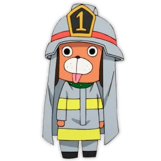 🐶 dog, firefighter, cartoon, helmet, animal telegram sticker