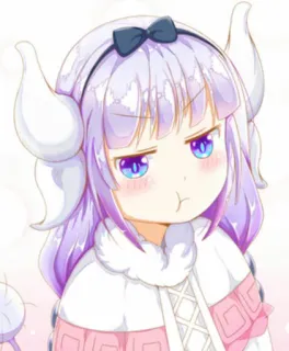 😒 Kanna Kamui Miss Kobayashi's Dragon Maid Anime, Drache, Süß, Mädchen, Kanna telegram sticker