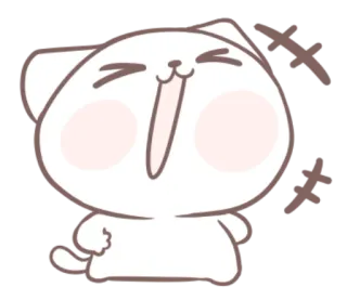 🐱 猫, 卡通, 可爱, 动物, 贴纸, 可爱 telegram sticker
