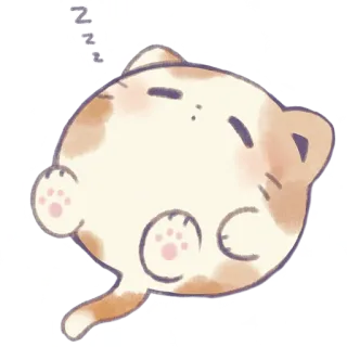 💤 Katze, schlafend, süß, Haustier, Tier, Cartoon whatsapp sticker