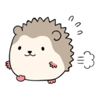 🏃‍♂️ erizo, animal, dibujos animados, lindo, pedo telegram sticker