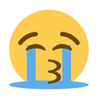 😗 emoji, crying, sad, emotion, face, yellow telegram sticker