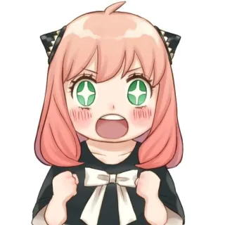 🤩 Anya Forger Spy x Family Anime, Niedlich, Anya Forger, Spy x Family, Charakter, Sticker telegram sticker