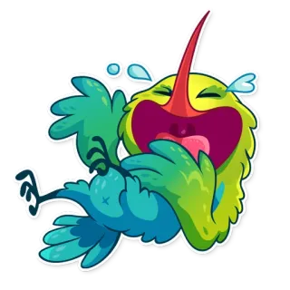 😂 vogel, cartoon, grappig, lachen, kolibrie, humor, dier telegram sticker