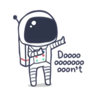 ⛔ Vamos astronauta, espaço, desenho animado telegram sticker