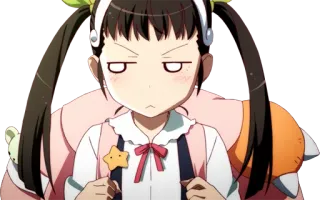 😒 anime, girl, serious, pout, cute telegram sticker