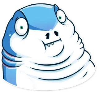 😕 мультфильм, существо, животное, персонаж, капля telegram sticker
