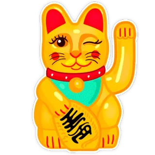 Maneki-neko @kristinaboyar whatsapp stickers