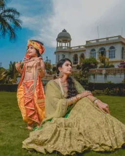 😍 Krishna Krishna, Indian deity, Hinduism, religion, child, traditional clothing, culture telegram sticker