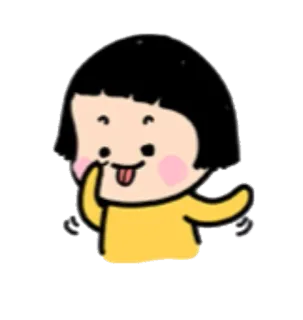 😝 мультфильм, девочка, милый, иллюстрация, стикер telegram sticker