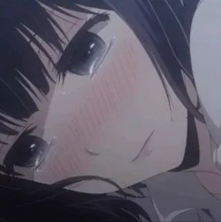 ✨ Anime, Chorando, Menina, Triste, Emocional telegram sticker