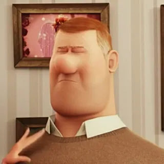 😐 sarcástico, desenho animado, insincero, condescendente, expressão, homem telegram sticker
