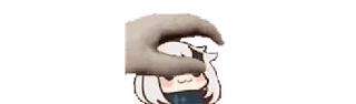 ✋ anime, chibi, cute, hand, pet whatsapp sticker