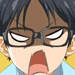 ✨ anime, cartoon, angry, frustrated, exasperated, facial expression, man, screaming telegram sticker