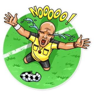 😭 NOOOOO! fútbol, árbitro, fútbol americano, triste, llorando, sticker whatsapp sticker