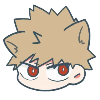😶 Katsuki Bakugo My Hero Academia Anime, Held, Manga, Bakugo, Katsuki telegram sticker