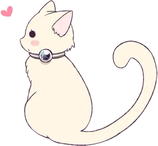 😻 Katze, süß, kawaii, Anime, Herz, Tier telegram sticker