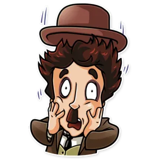 😱 Charlie Chaplin charlie chaplin, comedia, actor, cine mudo, sombrero, dibujos animados, personaje whatsapp sticker