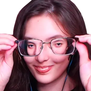 😜 persona, occhiali, ritratto, faccia, donna, selfie, occhi, sorriso telegram sticker