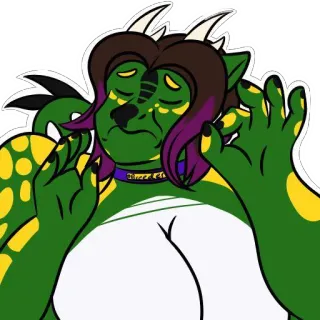 😩 furry, dragon, cartoon, character, anthropomorphic telegram sticker