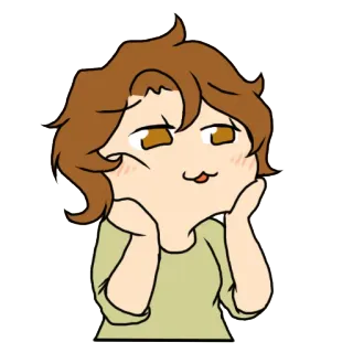 😍 애니메이션 소녀, 만화, 여자, 사람, 웃는, 귀여운 telegram sticker
