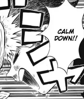 😠 CALM DOWN!! Quadrinhos, Calma, Gritando, Mangá, Exclamação whatsapp sticker