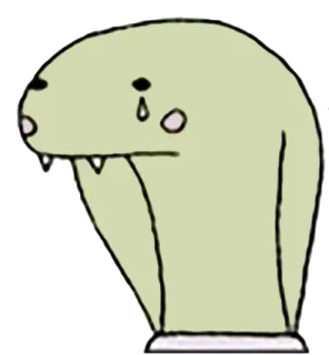😥 만화, 캐릭터, 스티커, 슬픈, 울고있는, 일러스트 telegram sticker