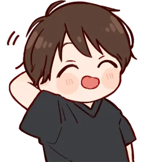 ☺️ cartoon, anime, chibi, cute, boy, kawaii, character telegram sticker