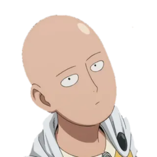 👀 Saitama One-Punch Man anime, one punch man, saitama, bald, hero telegram sticker