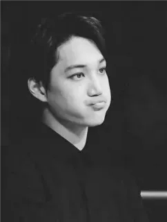 🌑 人物, 男人, 嘟嘴, 脸, 肖像 telegram sticker