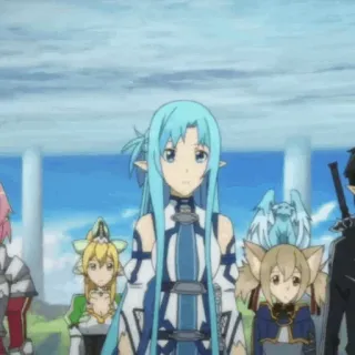 ❄️ Asuna Sword Art Online アニメ, キャラクター, ソードアート・オンライン, アスナ, 漫画 telegram sticker