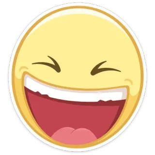 🤣 Эмодзи, Смех, Счастливый, Смайлик, Радость, Лицо, Желтый telegram sticker