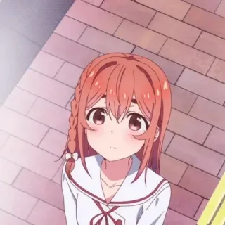 🖤 anime girl, cute, anime character, cartoon, girl, school uniform telegram sticker