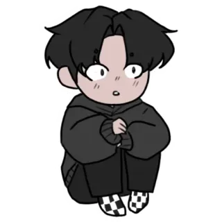 ⚪️ Anime, Chibi, Słodkie, Kreskówka, Chłopak telegram sticker