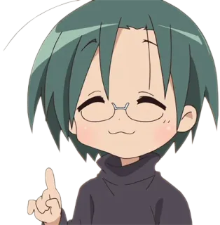 👆 Minami Iwasaki Lucky Star Anime, Chibi, Lindo, Lucky Star, Minami Iwasaki whatsapp sticker