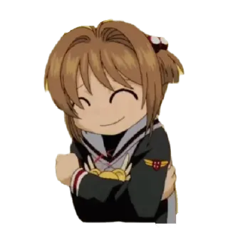 🎈 Sakura Kinomoto Cardcaptor Sakura Anime, Manga, Cardcaptor Sakura, Sakura Kinomoto, carino, Chibi telegram sticker