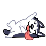 👋 chó, kiệt sức, lười biếng, động vật, thú cưng, hoạt hình telegram sticker