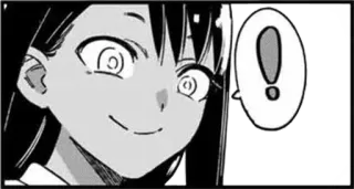 🖤 anime, manga, cartoon, face, character, exclamation telegram sticker