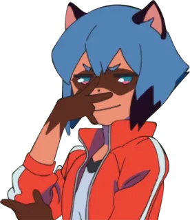 😏 Michiru Kagemori BNA Anime, BNA, Michiru, Tanuki, Personaje whatsapp sticker