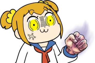 ✊ Anime, Manga, Wütend, Pop Team Epic telegram sticker