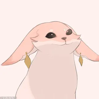 💠 kelinci, imut, binatang, anting whatsapp sticker