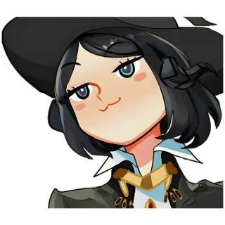 😳 마녀, 모자, 마법, 만화, 캐릭터, 판타지 telegram sticker