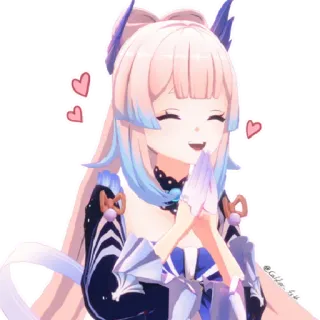❤️ Sangonomiya Kokomi Genshin Impact Anime, Video game, Bonito, Personagem, Fantasia telegram sticker