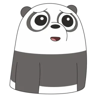 🥺 Panda We Bare Bears panda, kartun, We Bare Bears, binatang, imut, animasi telegram sticker