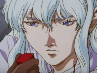 😔 Griffith Berserk anime, manga, character, rose, berserk telegram sticker